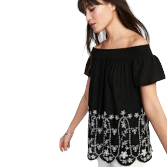 Old Navy Off-the-Shoulder Cutwork Top for Women Size XL - Picture 2 of 12